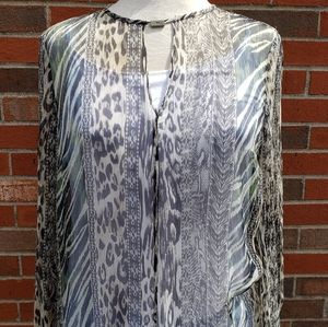 Silk leopard print blouse
